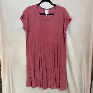NWOT Knox Rose Dusty Pink Textured Top